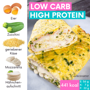 Auch diese High Protein Zucchinirolle zählz zu meinen Lieblings Snacks zum Abnehmen. Denn sie eignet sich wunderbar zum Mitnehmen.