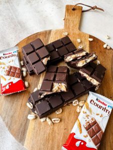 Diese Protein Kinder Country sind eine tolle Alternative zu normalen Kinder Country, denn sie sind deutlich kalorienärmer, eiweißreicher, kommen ohne Zuckerzusatz aus und schmecken auch mega lecker. www.mybodyartist.de